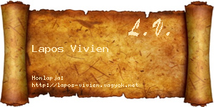 Lapos Vivien névjegykártya